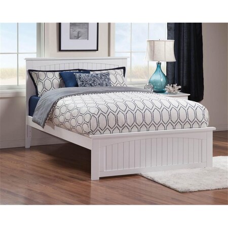 Atlantic Furniture Nantucket Bed with Match Footboard - White, Queen Size AR8246032